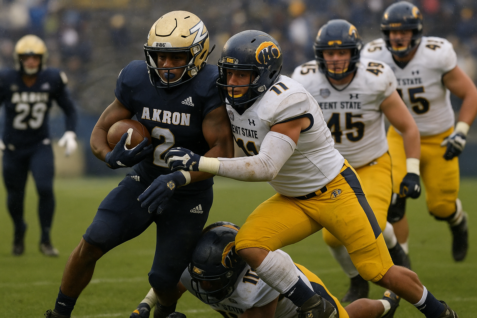Akron Zips vs Kent State Golden Flashes Under 49 NCAAF betting pick analysis November 11 2025 MACtion Tuesday