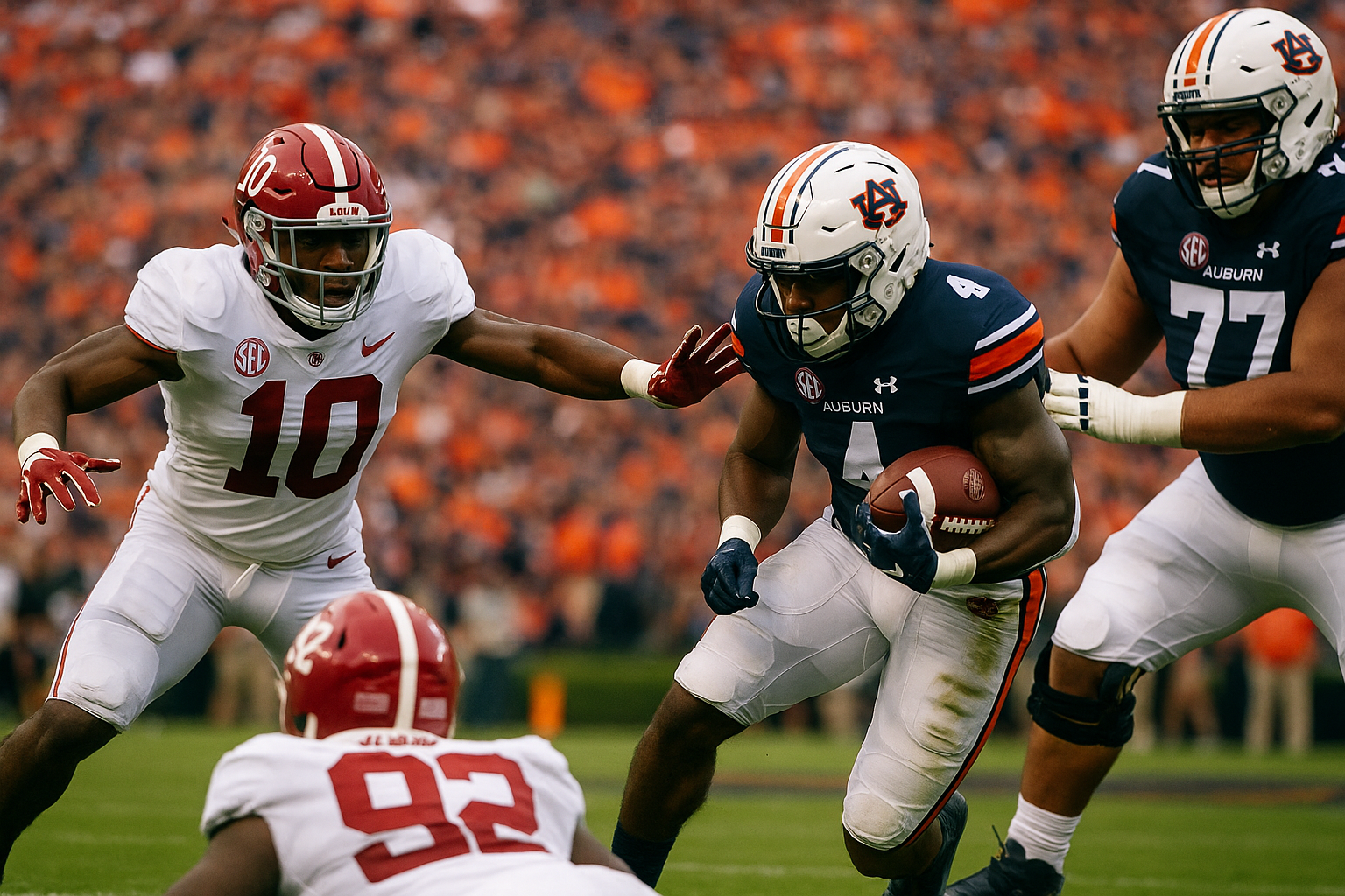 Auburn Tigers vs Alabama Crimson Tide Iron Bowl college football betting pick analysis November 29 2025 - Expert breakdown of Auburn bowl eligibility fight, Jordan-Hare night game atmosphere, Alabama road ATS struggles, Ashton Daniels quarterback play, Ty Simpson Crimson Tide offense, and comprehensive betting strategy for the 90th Iron Bowl rivalry showdown