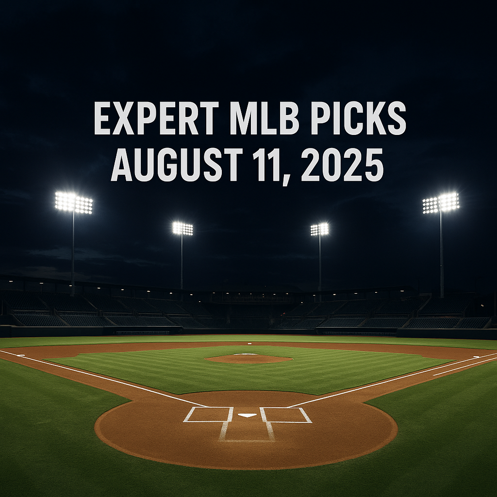 A baseball field at night - the backdrop for expert MLB picks on August 11, 2025
