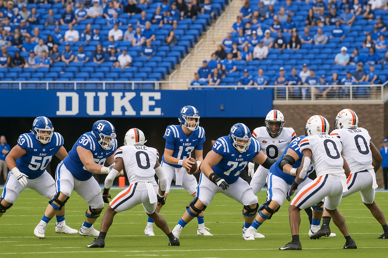 Duke Blue Devils Virginia Cavaliers NCAAF betting pick spread analysis November 16 2024 Darian Mensah