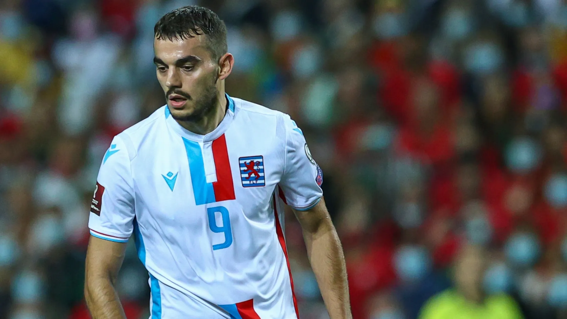 Luxembourg forward Danel Sinani in action during an international match