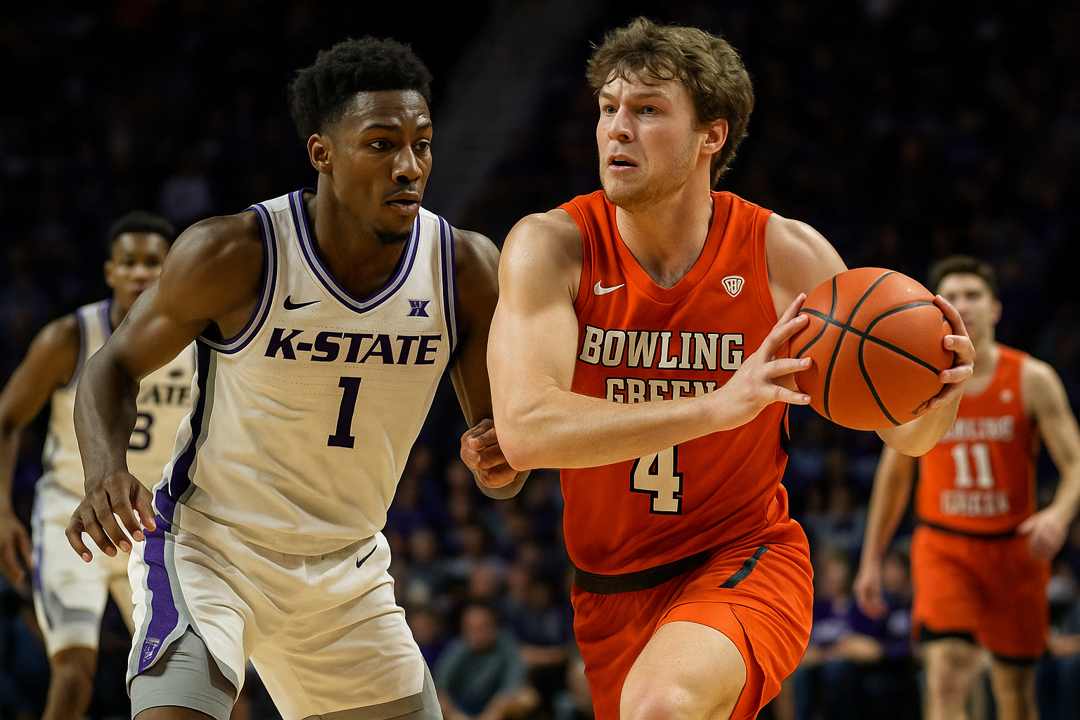 Kansas State vs Bowling Green college basketball first half under 76 betting pick December 1 2025 P.J. Haggerty Bramlage Coliseum NCAAB analysis