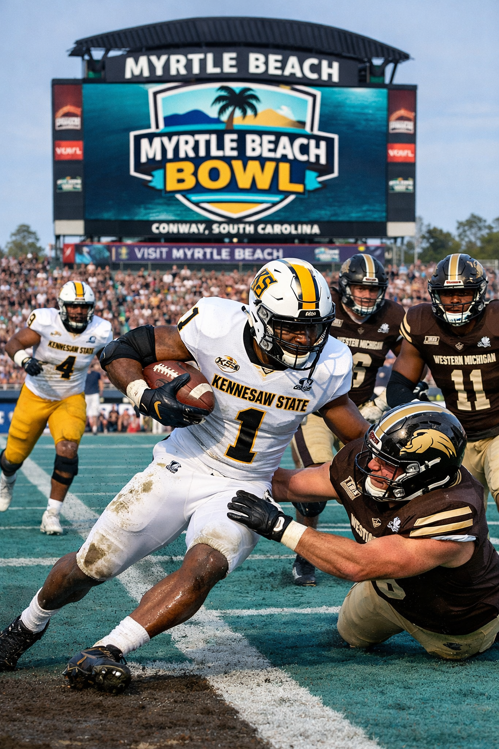 Kennesaw State vs Western Michigan Under 47.5 Myrtle Beach Bowl college football betting pick December 19 2025 CUSA MAC champions expert analysis