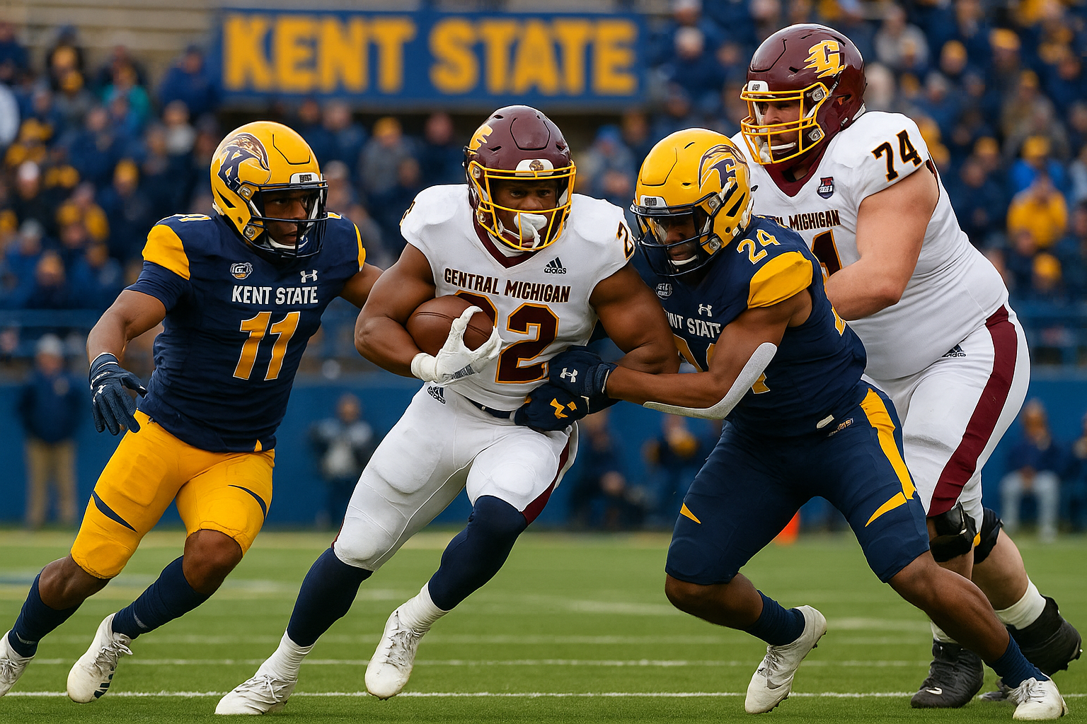 Kent State Golden Flashes vs Central Michigan Chippewas MAC conference college football betting pick and spread analysis - November 19 2025 - Kent State +9 at -110 expert prediction with statistical breakdown, ATS trends, offensive firepower analysis, and MACtion Tuesday night key matchup insights