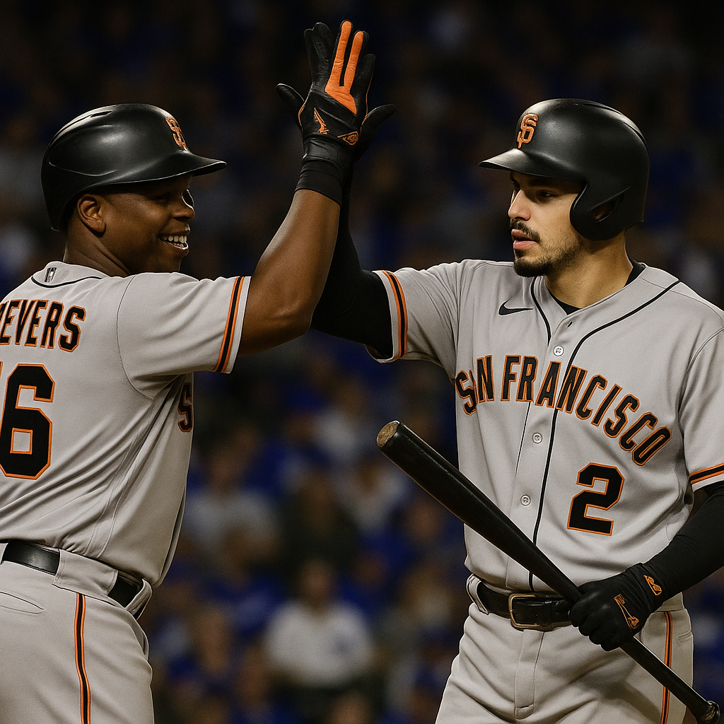Devers and Adames celebrate at home plate