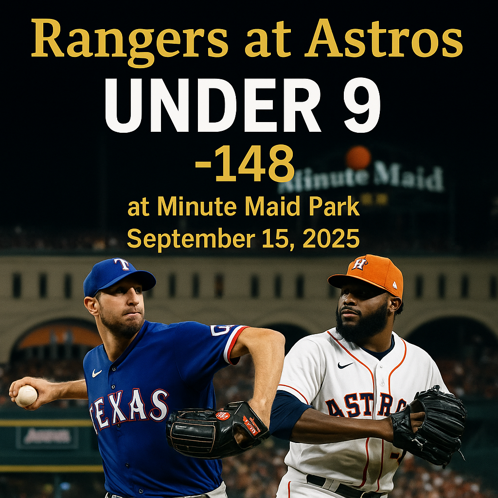 Texas Rangers at Houston Astros total prediction Under 9 runs at Minute Maid Park