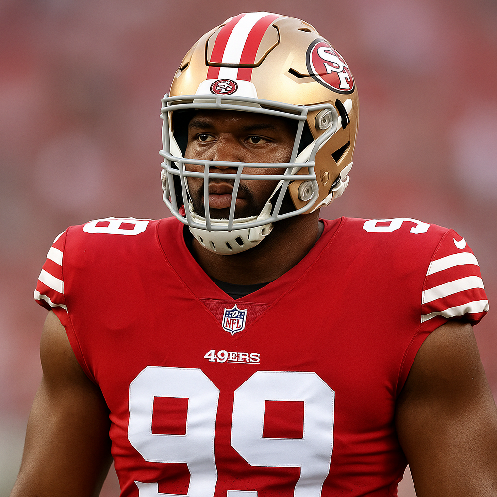 Keion White in Patriots uniform rushing the passer