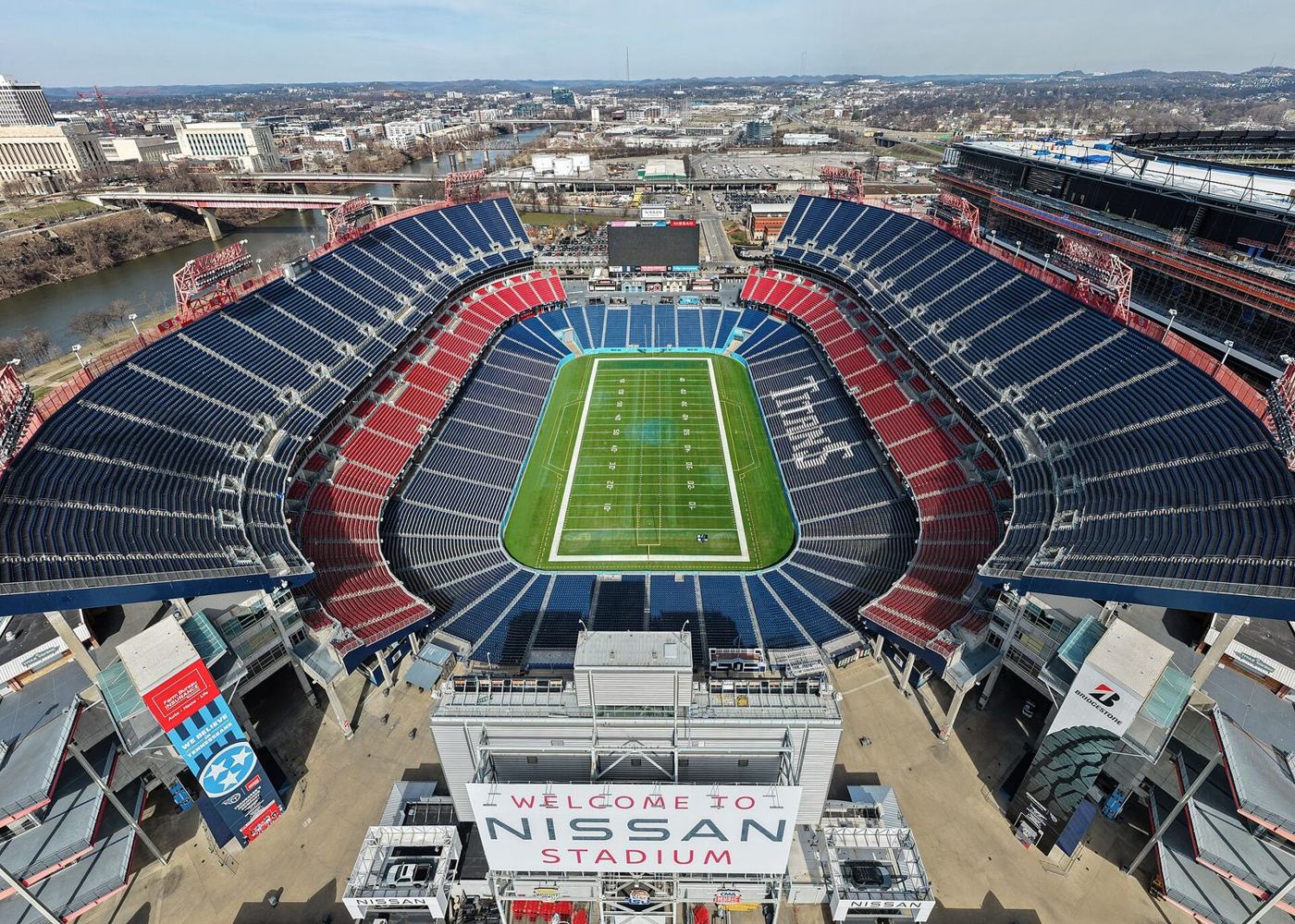 Nissan Stadium in Nashville, Tennessee, the neutral site where Louisville and Ole Miss open the 2026 college football season