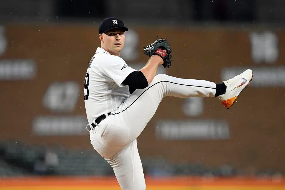 Tarik Skubal of the Detroit Tigers on the mound - the anchor of our MLB picks for August 14, 2025