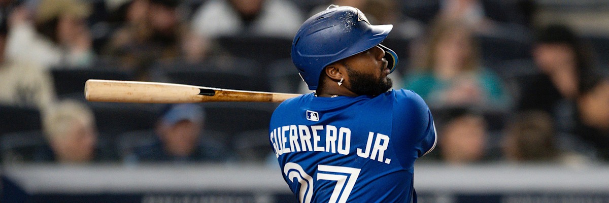 Vladimir Guerrero Jr. connects at the plate for the Toronto Blue Jays