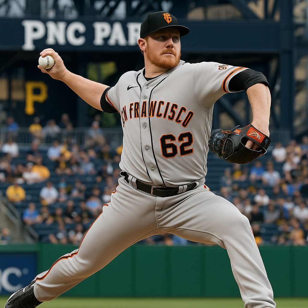 San Francisco Giants pitcher Logan Webb on the mound - MLB pick analysis for August 5, 2025