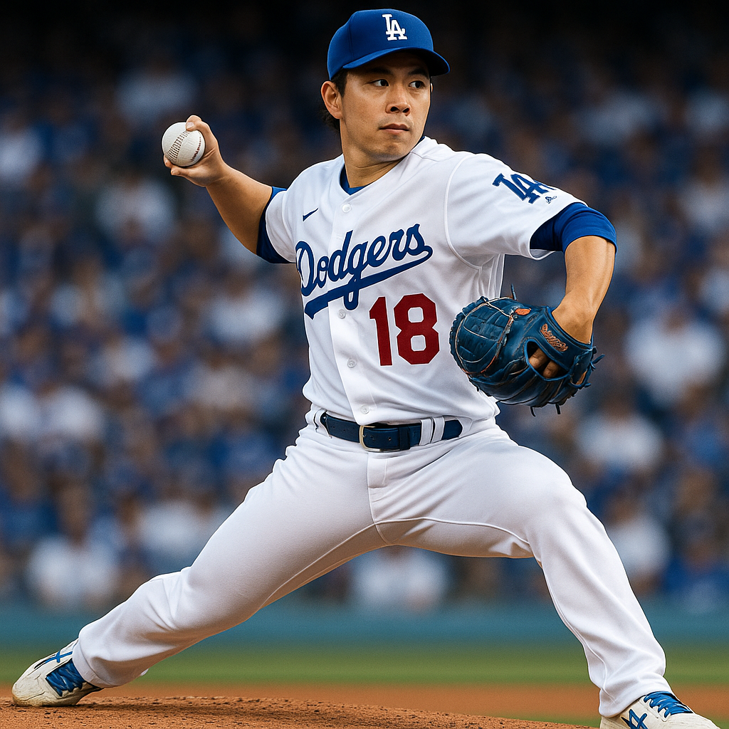 Yoshinobu Yamamoto pitching for the Dodgers - key to our 2-unit MLB pick for July 28, 2025